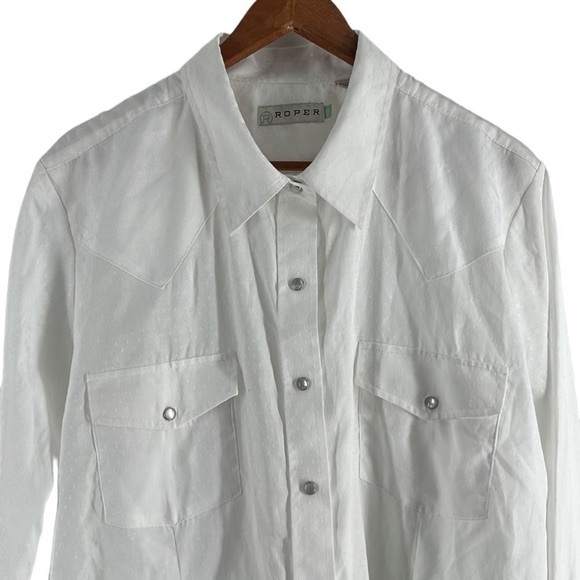 Roper pearl snap western shirt all over monotone print cowboy rodeo sz 2X - Picture 9 of 13